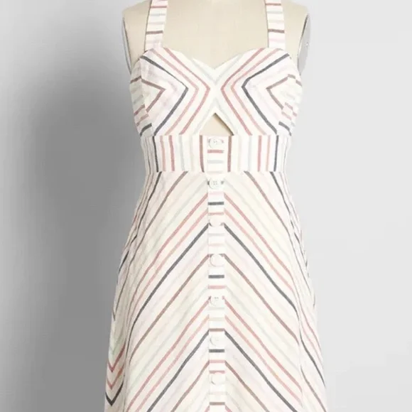 green flowy midi dress Botanical Print Midi Dress-Green White Flowy | Women's Dresses